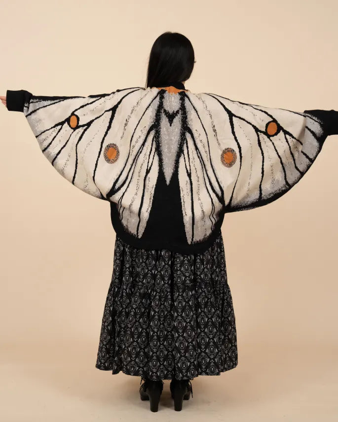 Ghostly Silk Moth Cardigan (Pre-Order CLOSED) (ESD: August 30th - September 10th, 2026)