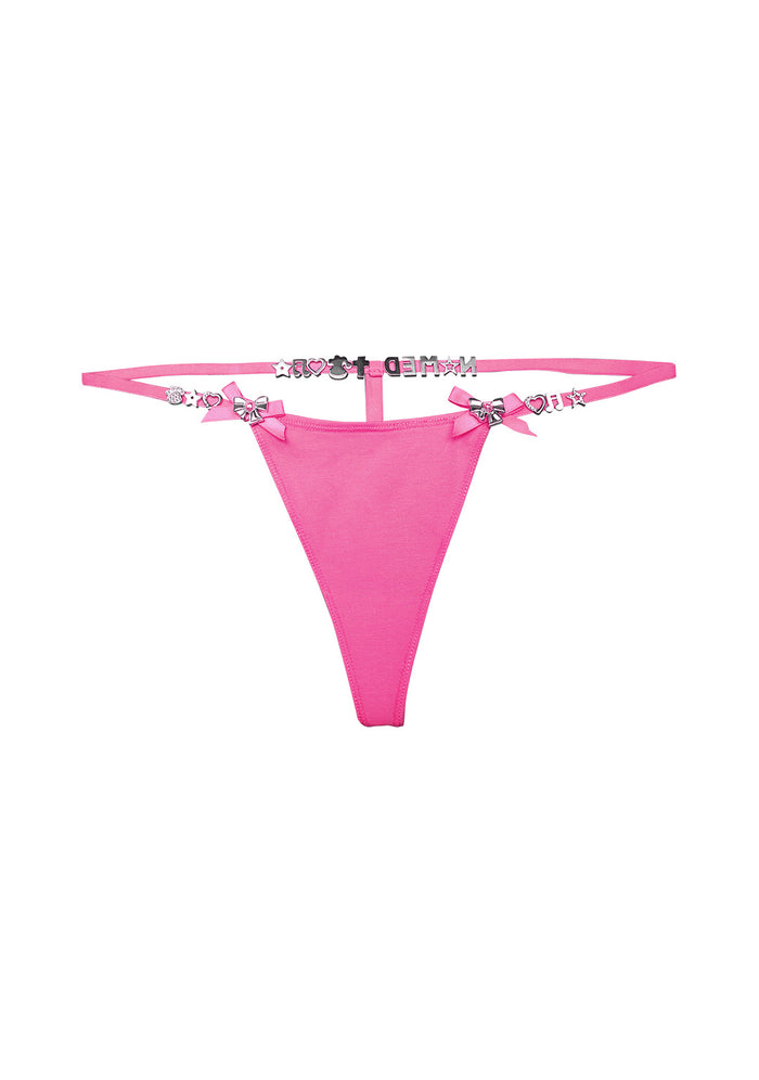GLITCH CHARM G-STRING HOT PINK