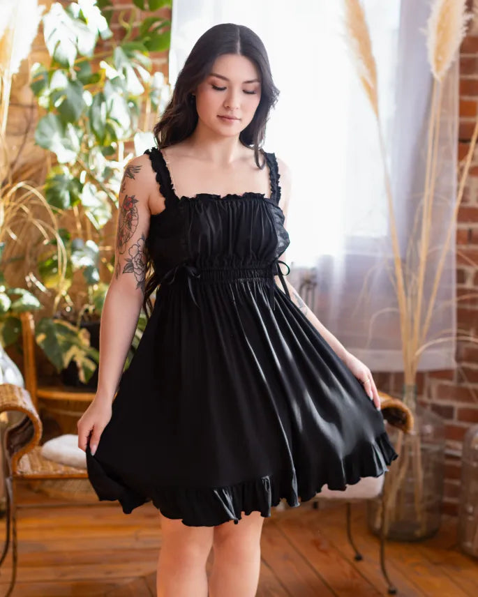 Goddess Nightgown in Black (Pre-Order CLOSED)(ESD: September 5th - 15th, 2026)