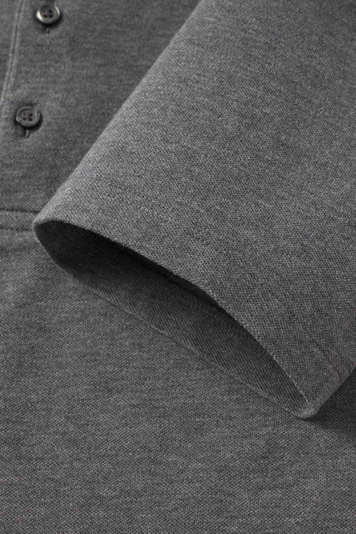 Grey Dress Collar Performance Polo - Atica Man