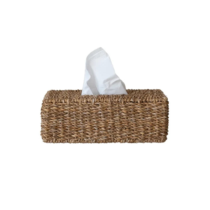 Hand-Woven Seagrass Tissue Box