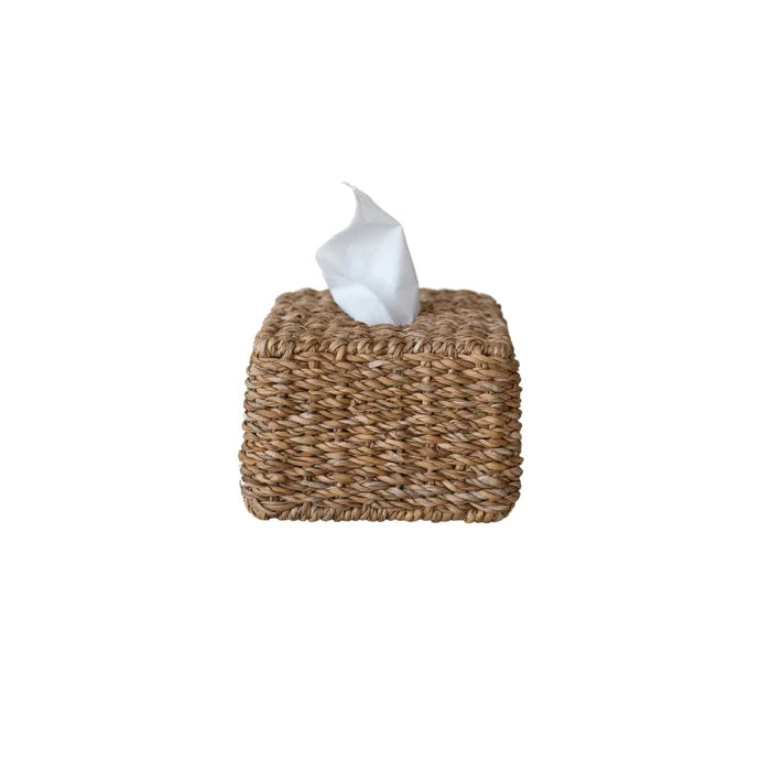 Hand-Woven Seagrass Tissue Box