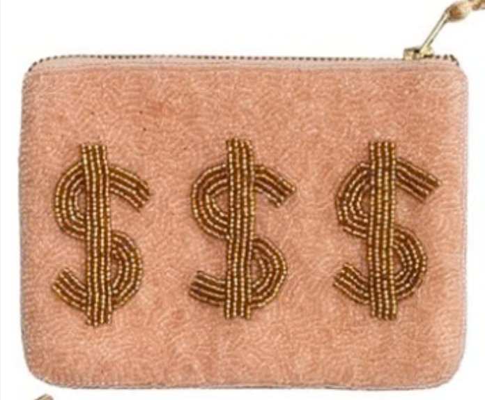 Hazel Mazel Beaded Zip Pouch