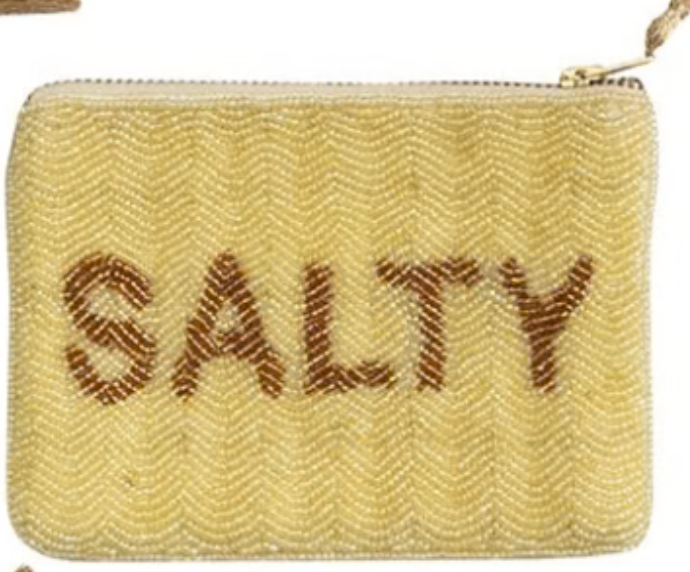 Hazel Mazel Beaded Zip Pouch