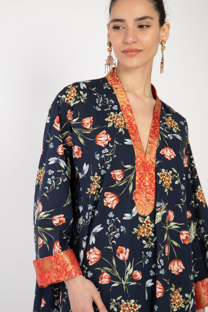 Husna Floral Cotton Kaftan