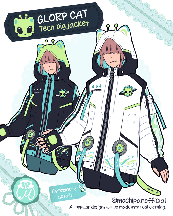 (Interest Check) Glorp Cat Oversized Tech Jacket
