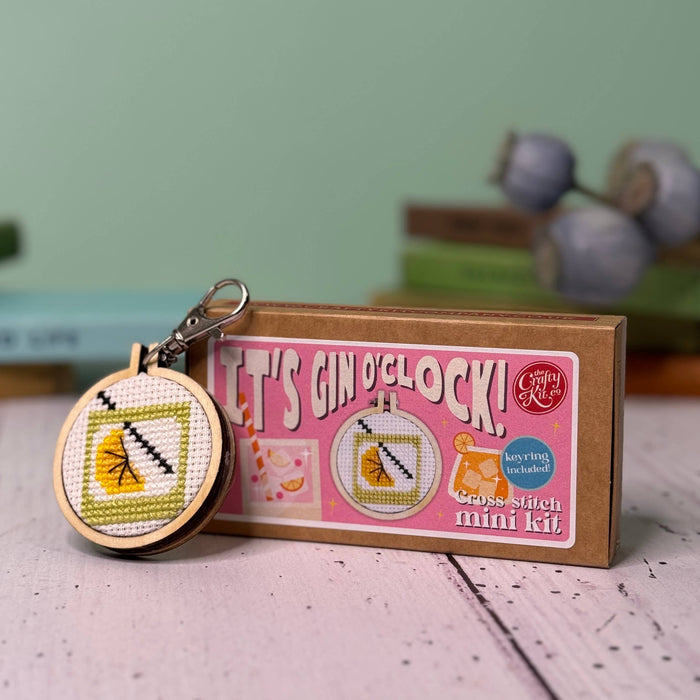 It's Gin O'Clock! Mini Matchbox Cross Stitch Kit