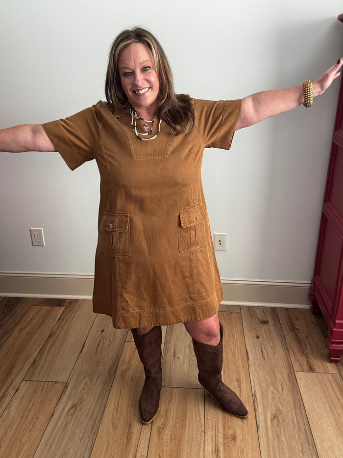 Jodifl Garment Washed Shift Dress