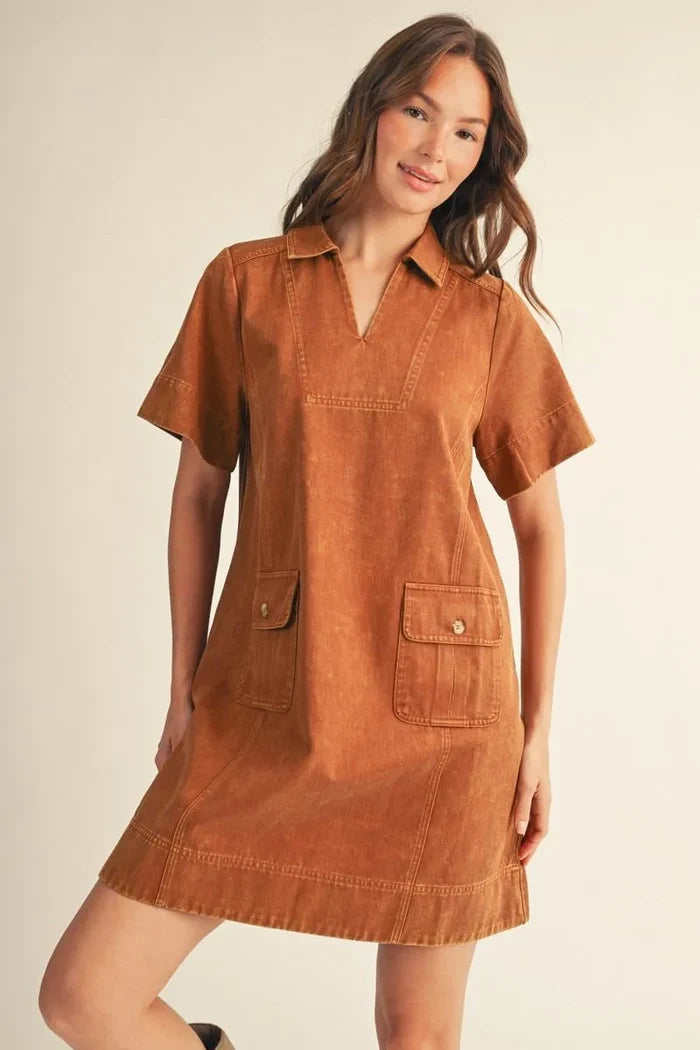 Jodifl Garment Washed Shift Dress