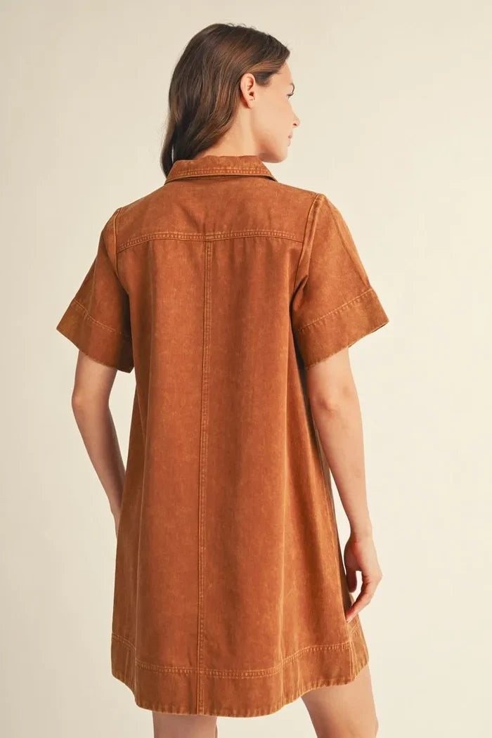 Jodifl Garment Washed Shift Dress
