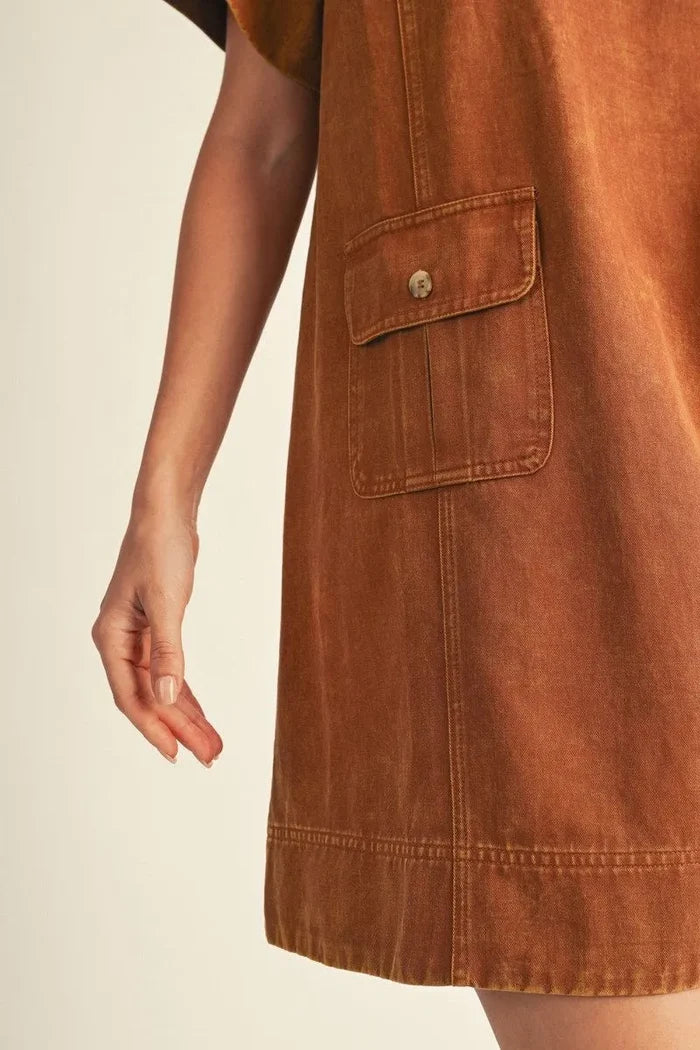 Jodifl Garment Washed Shift Dress