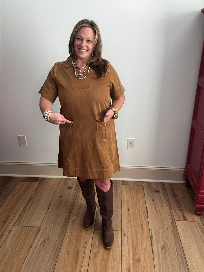 Jodifl Garment Washed Shift Dress
