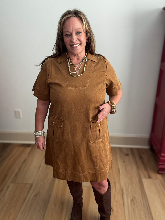 Jodifl Garment Washed Shift Dress