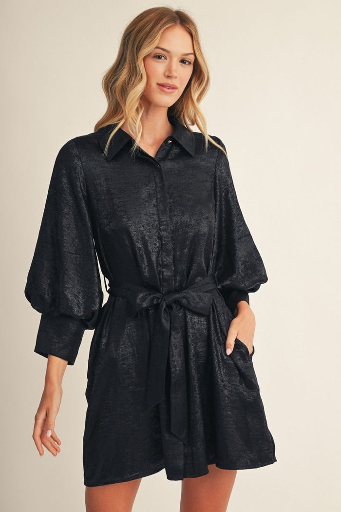 Jodifl Metallic Button Down Dress