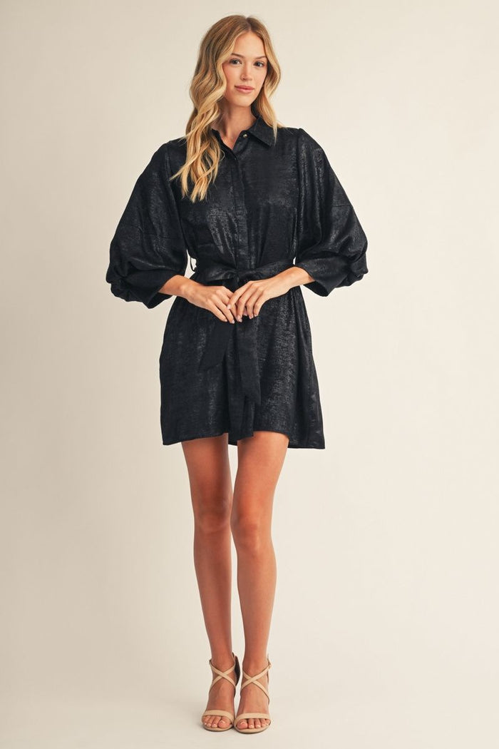 Jodifl Metallic Button Down Dress