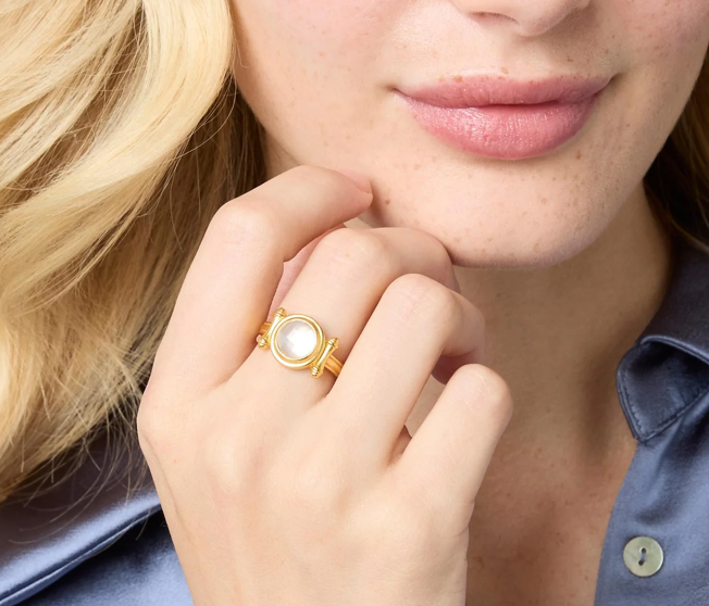 Julie Vos Bamboo Stone Ring