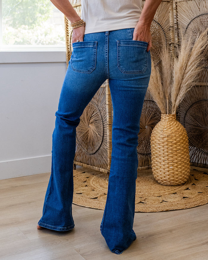 KanCan Jada Patch Pocket Flare Jeans FINAL SALE KanCan