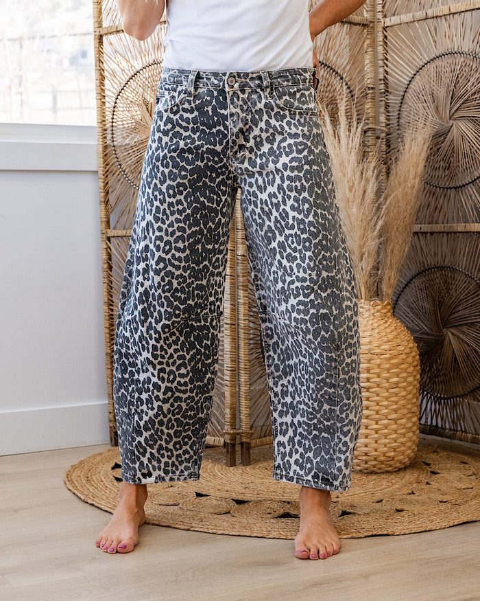 KanCan Leopard Barrel Jeans SALE KanCan