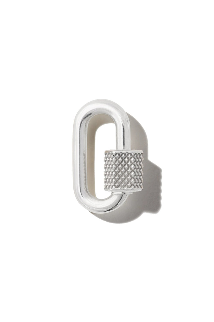 Knurled Chubby Medium Lock - Silver