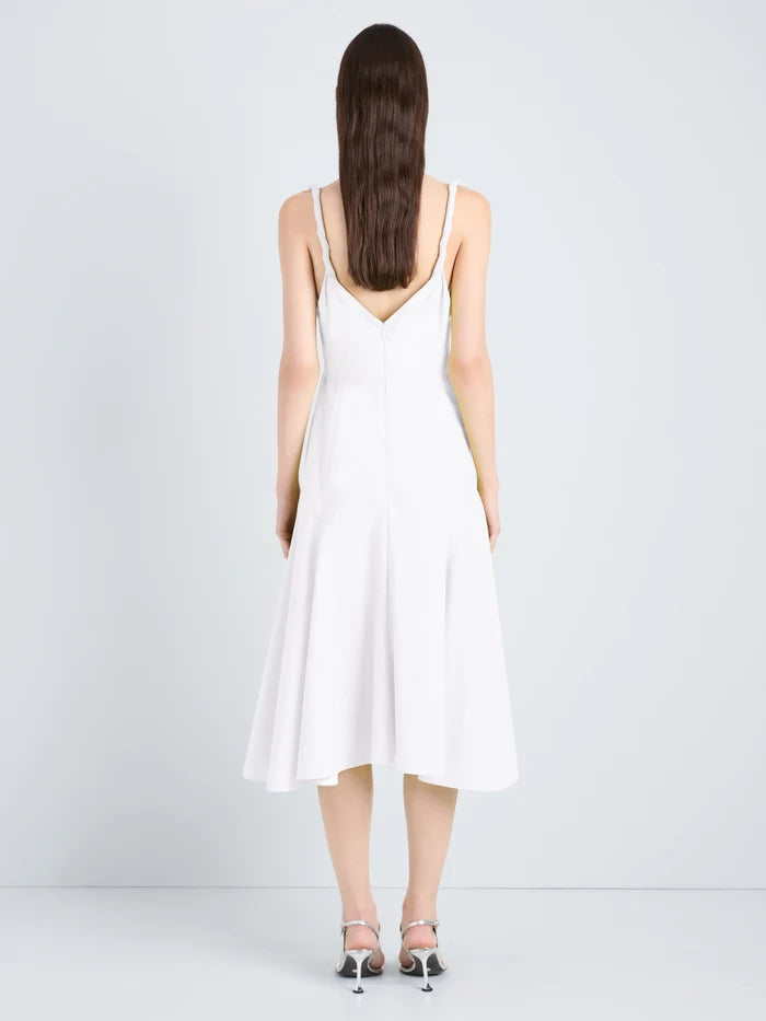 Leo Dress in Classic Cotton Shirting - White