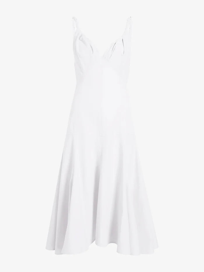 Leo Dress in Classic Cotton Shirting - White