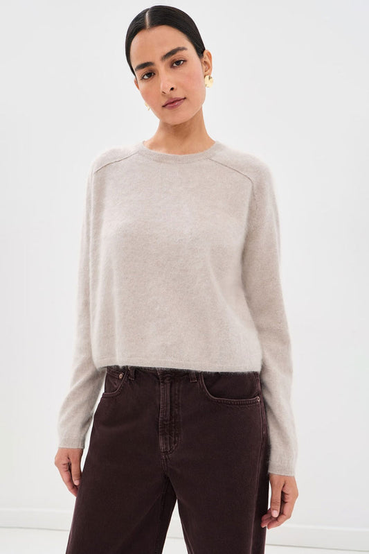 Lexia Brushed Cashmere Sweater - Sand Brushed