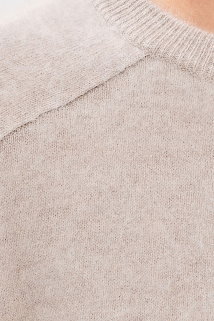 Lexia Brushed Cashmere Sweater - Sand Brushed