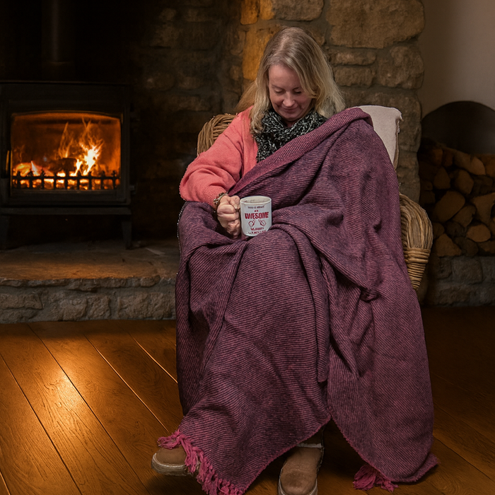 Luxury Tasseled Throws - Fair Trade Recycled Cotton
