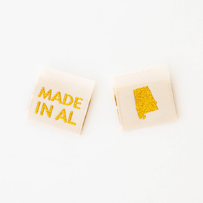 Made in My State Gold Woven Labels