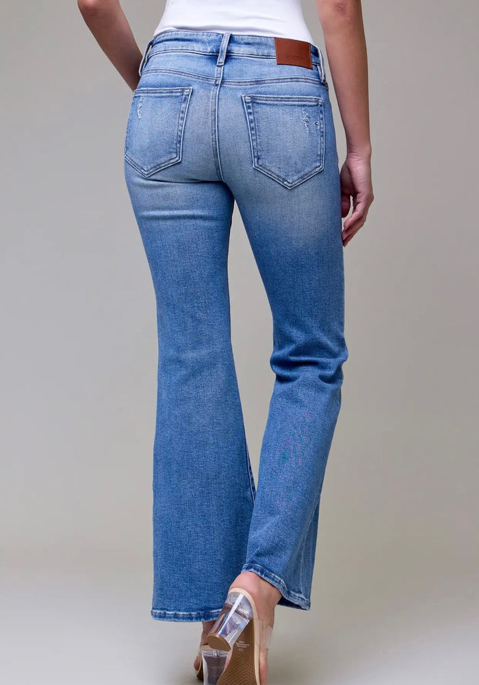 Medium Wash Clean Stretch Mid Rise Bootcut
