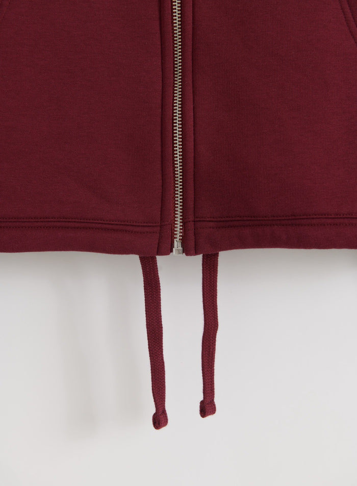 Merlot Varsity Sweat Zip Hood