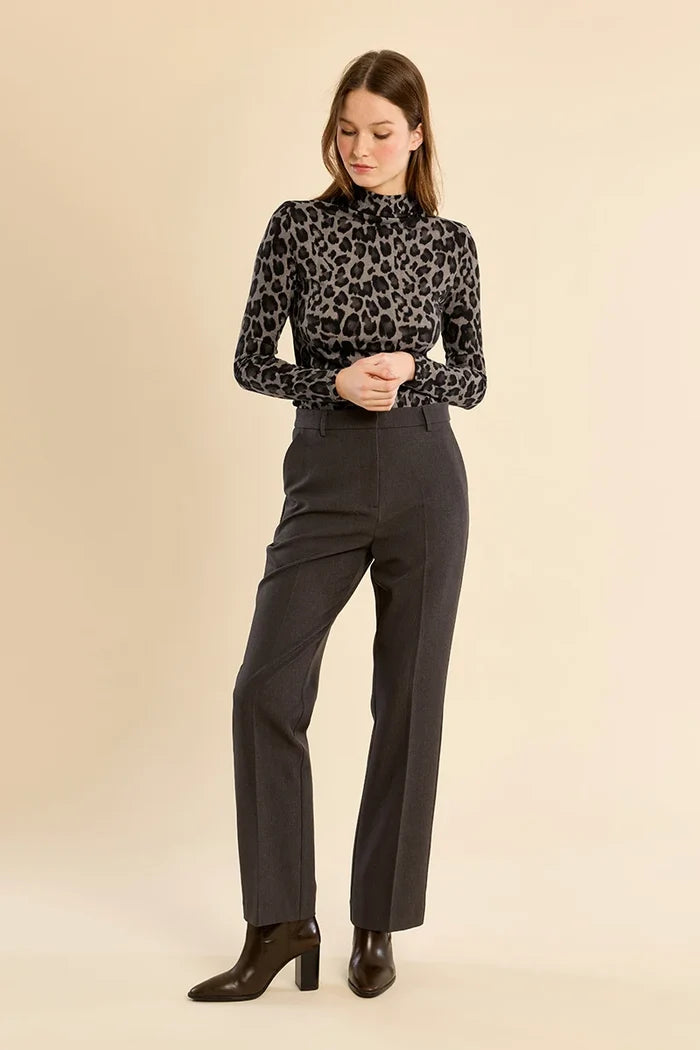 Molly Bracken Grey Leopard Top