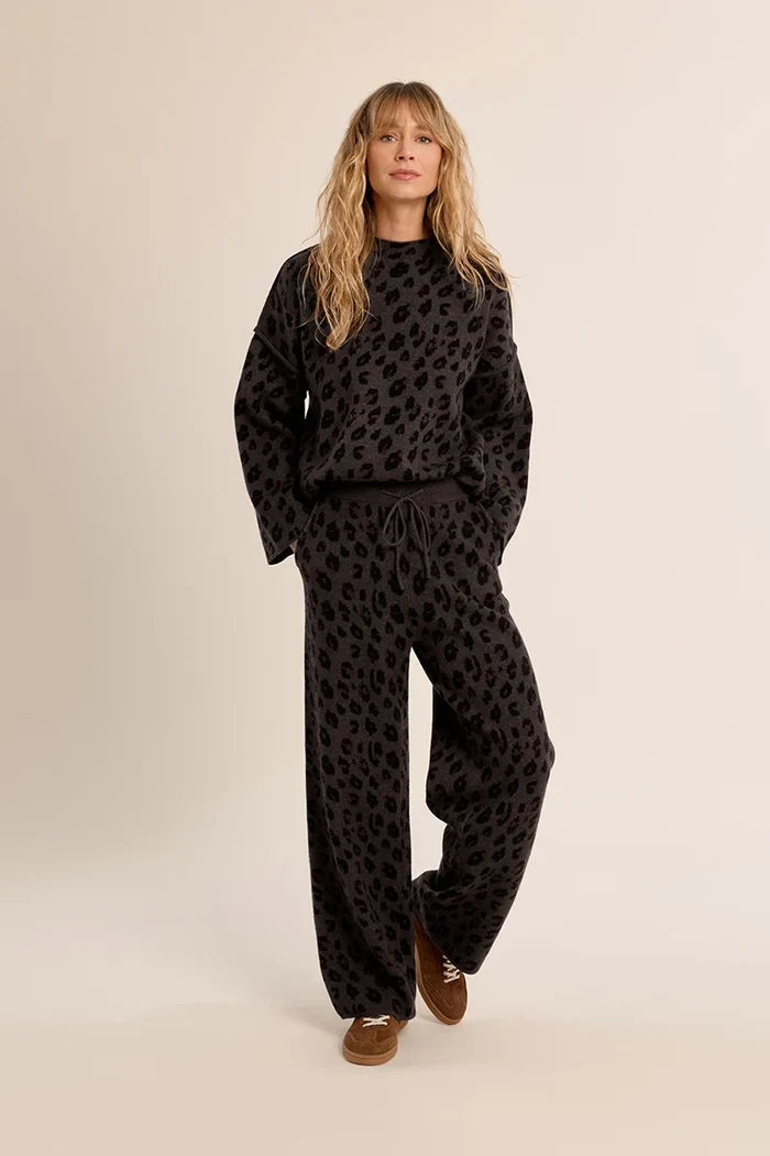 Molly Bracken Leopard Knit Sweater
