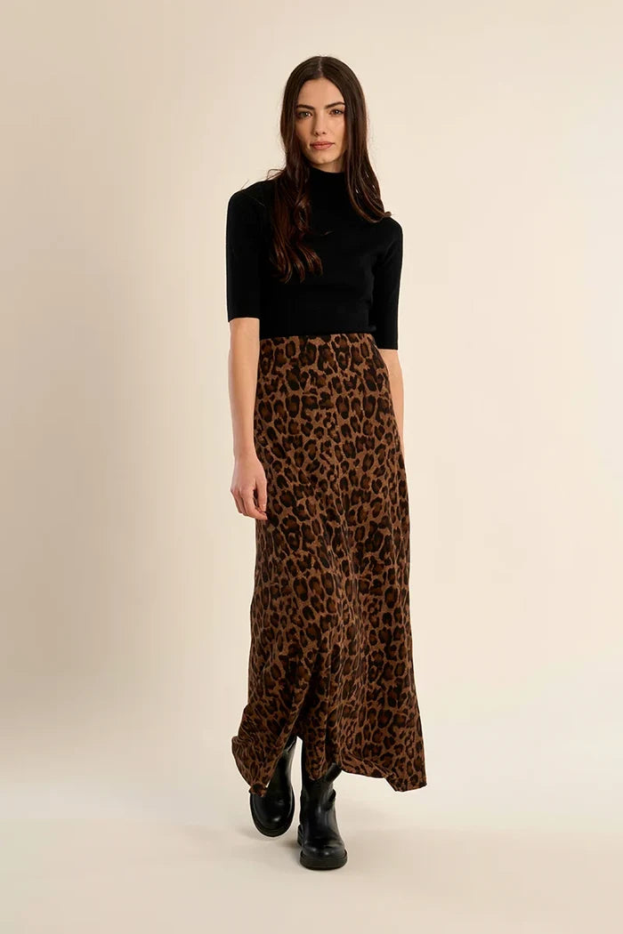 Molly Bracken Leopard Maxi Skirt