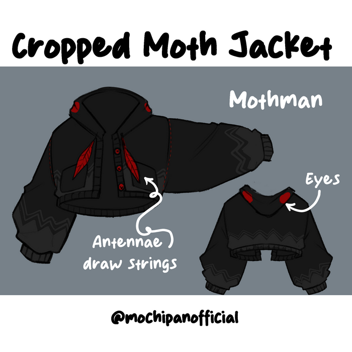Mothman Cropped Jacket (Pre-Order CLOSED) (ESD August 30th - September 30th, 2026)