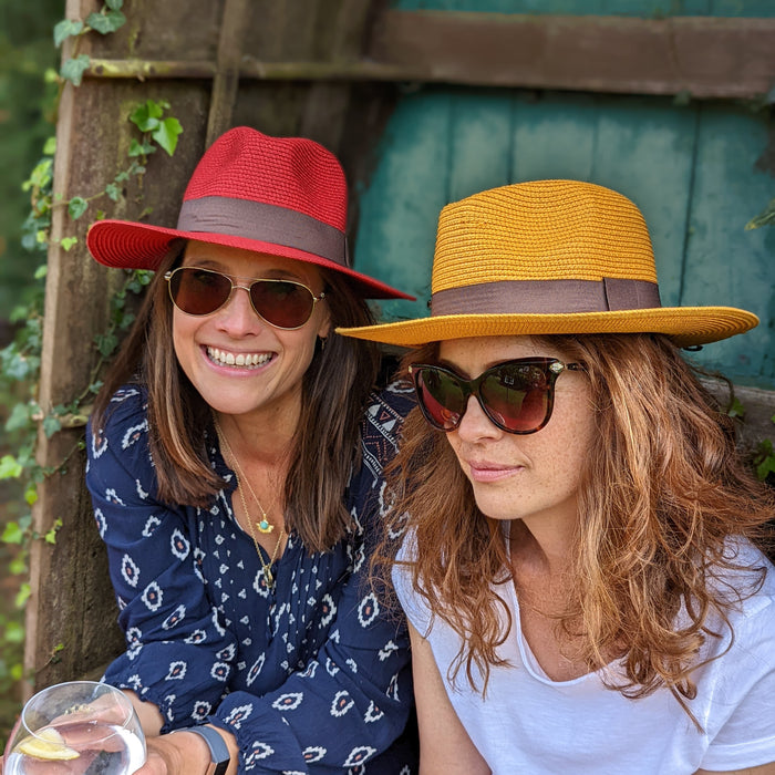 Mustard Panama Folding Hat (55cm)