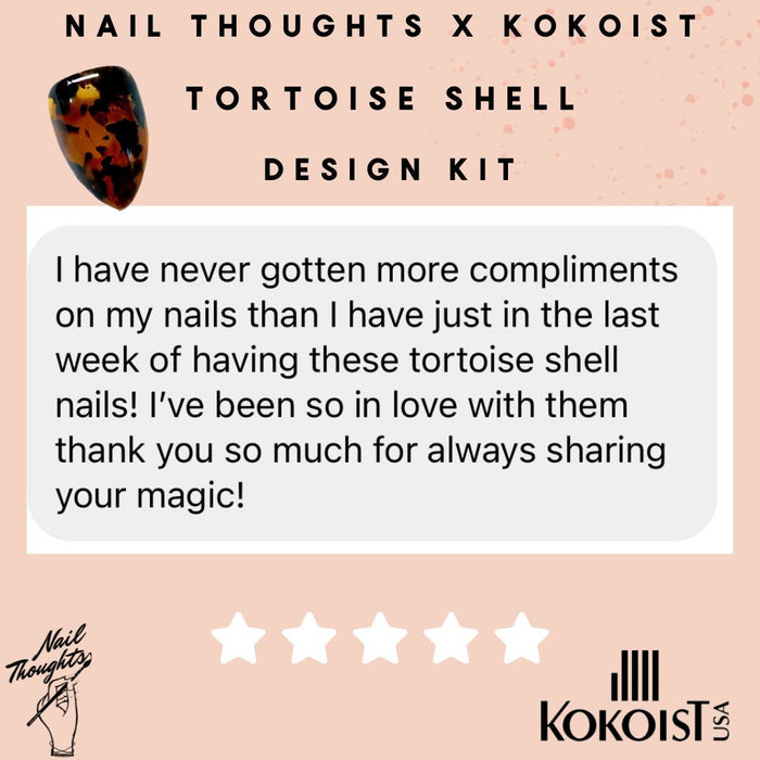 Nail thoughts Set Tortoise Shell Design Kit Nail Art Kits & Accessories Nail Thoughts