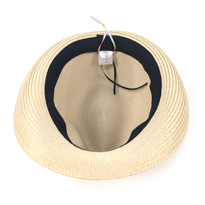 Neon Aztec Foldable Trilby Hat - White (55cm)