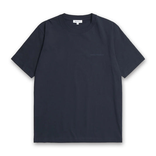 Norse Projects - Johannes Logo Print  T-Shirt in Navy - Nigel Clare