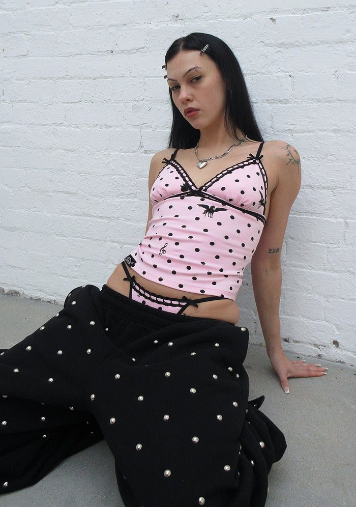 NOVA POLKA DOT G-STRING BABY PINK