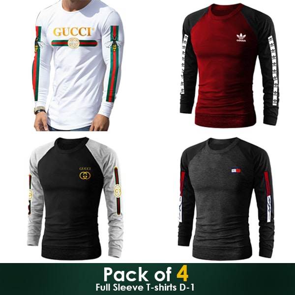 PACK OF 4 FULL SLEEVE T-SHIRTS - Dubai Offers Today