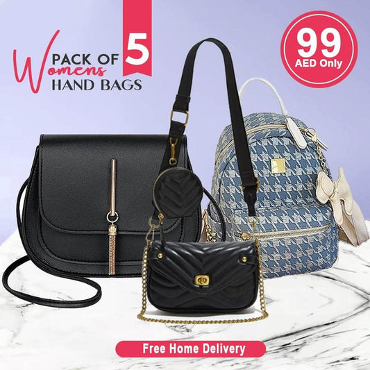 PACK OF 5 WOMENS HAND-BAGS - Dubai Offers Today