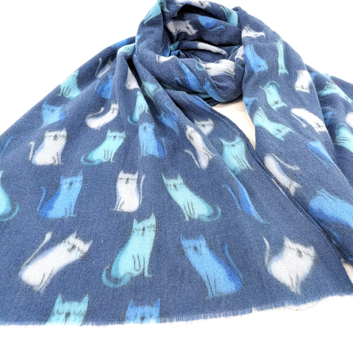 Podles - Fluffy Cat Scarf (85x180cm) - Blue