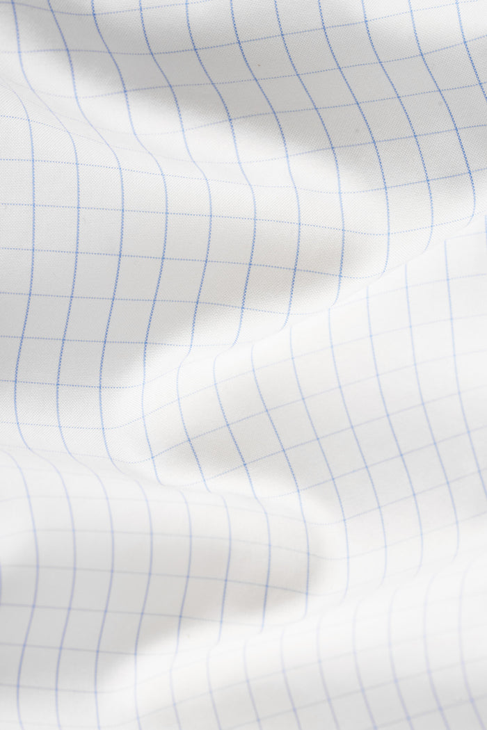 Providence Light Blue Windowpane Shirt - Atica Man