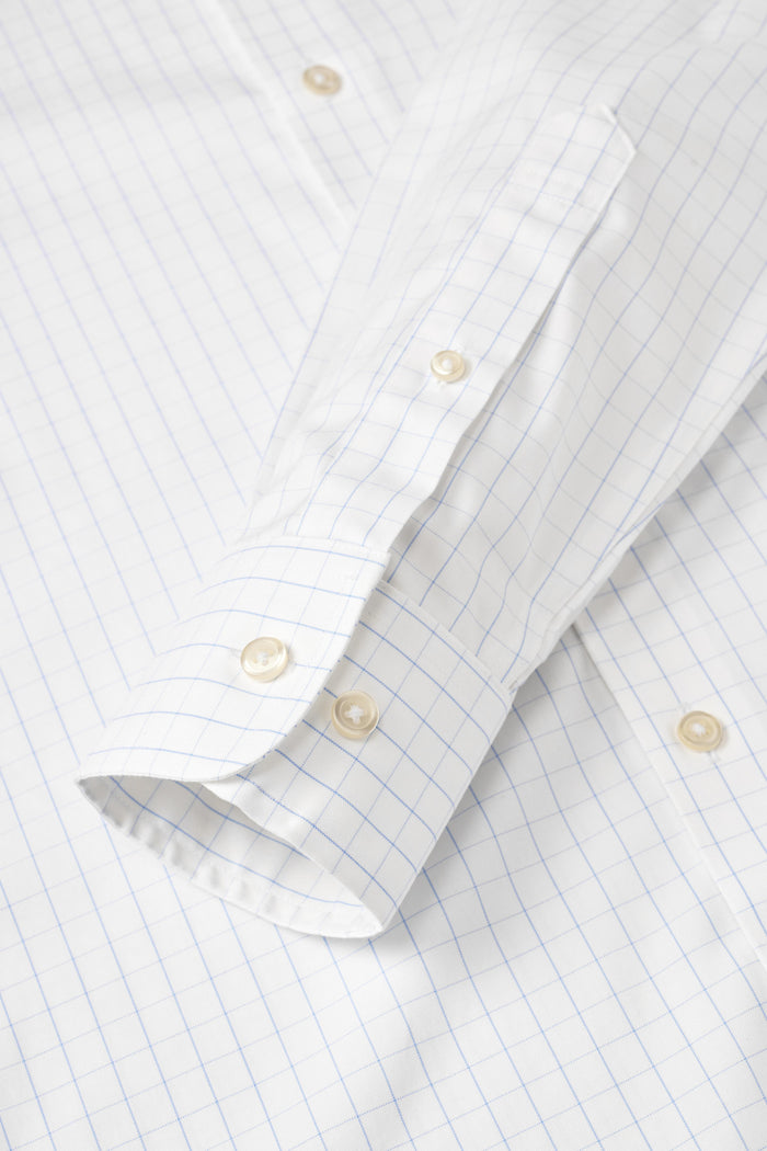 Providence Light Blue Windowpane Shirt - Atica Man