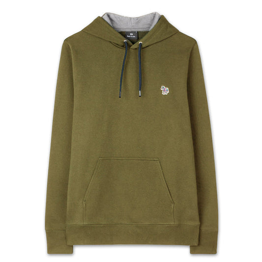 PS Paul Smith - Reg Fit Zebra Logo Hoodie in Khaki - Nigel Clare