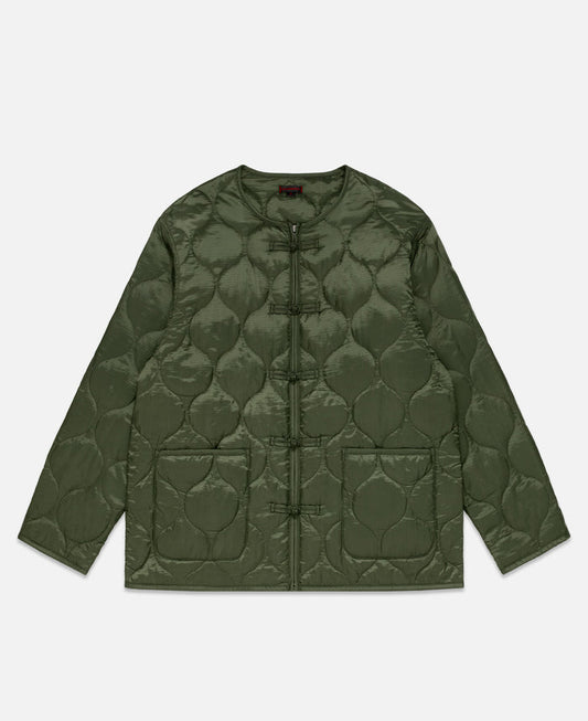 Quilted Chinese Jacket (Olive)