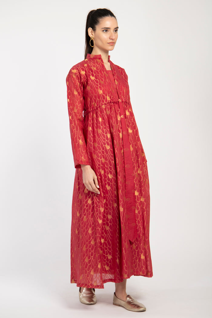 Rayan Silk Regal Red & Gold Set