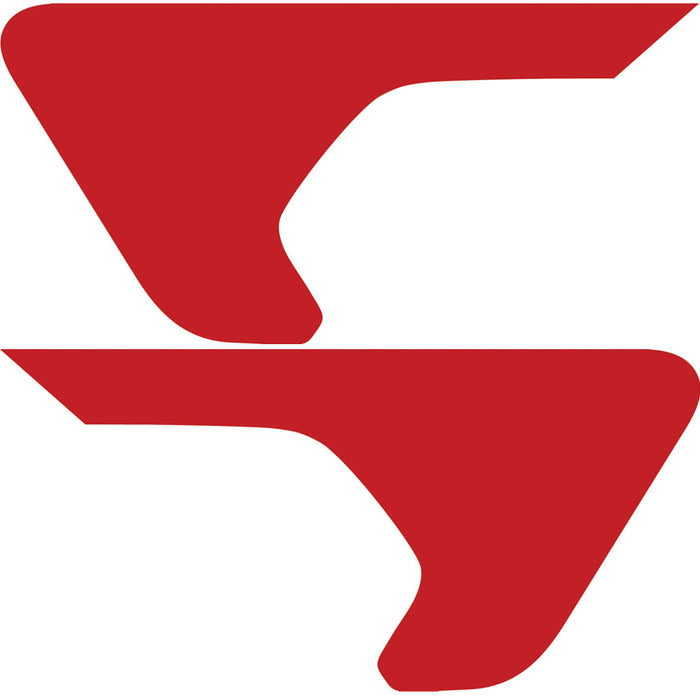 Red 2pc Vinyl Fender Decal