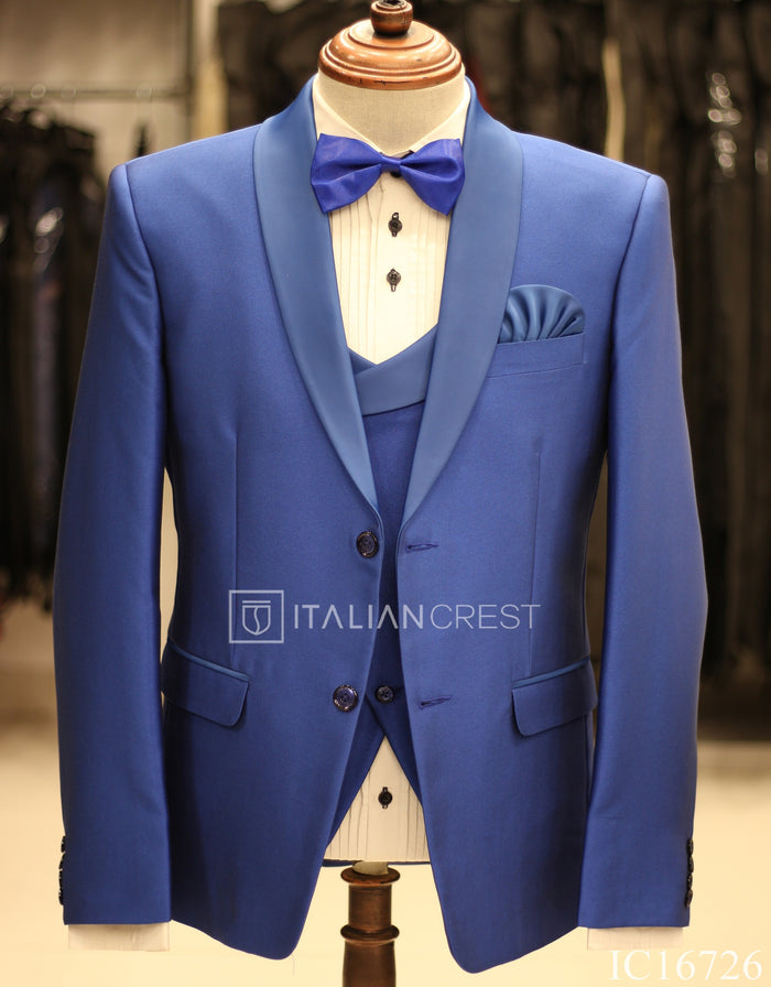 Royal Blue 3-Piece Tuxedo Suit